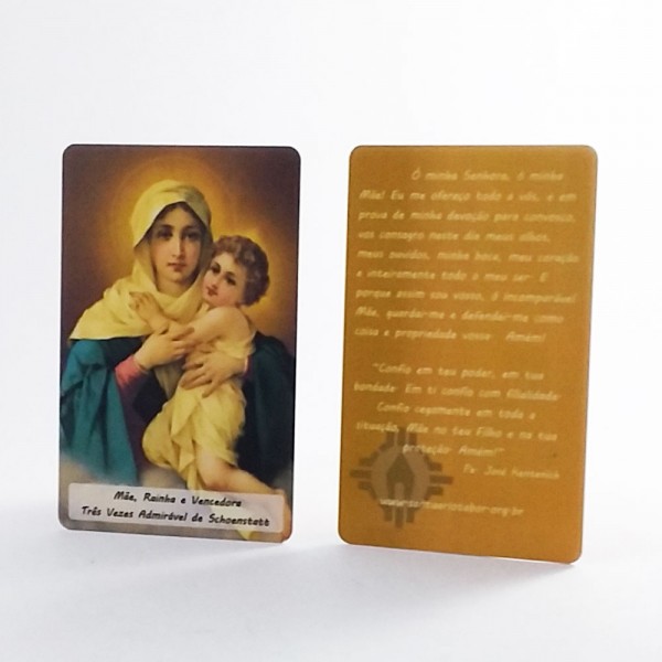 Cartão para carteira com imagem da Mãe Rainha