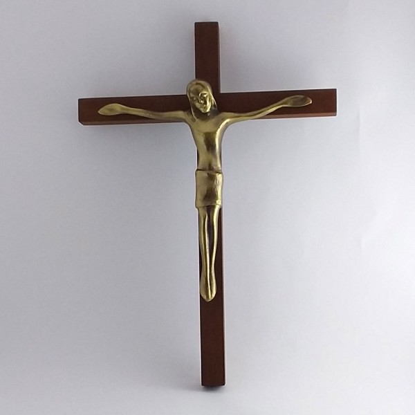 Cruz Estilizada (Com fundo de madeira 28 cm)